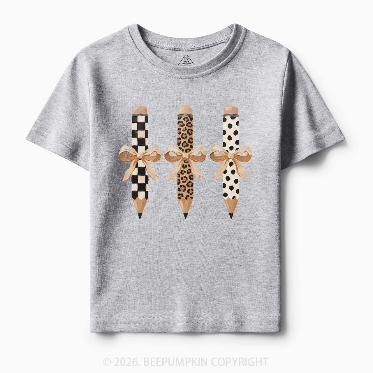 Brushstroke Pencil Bow Preppy Toddler&Kid's Tees