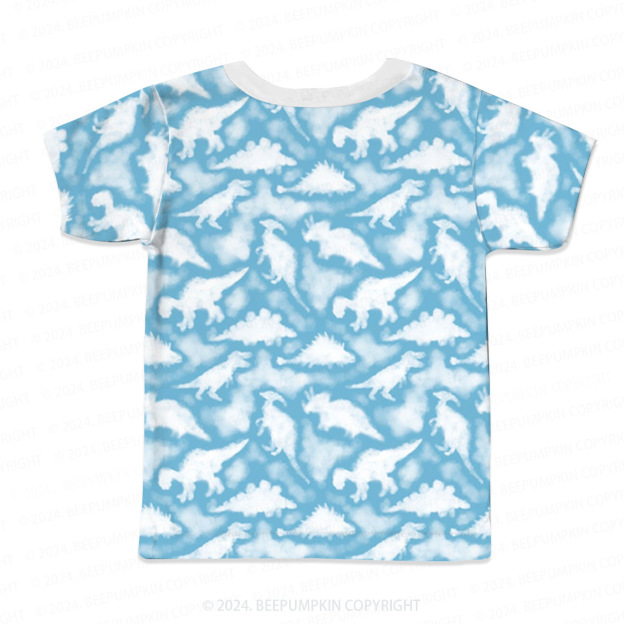 Blue Cloud Dinosaur All Over Print Kids Tees 