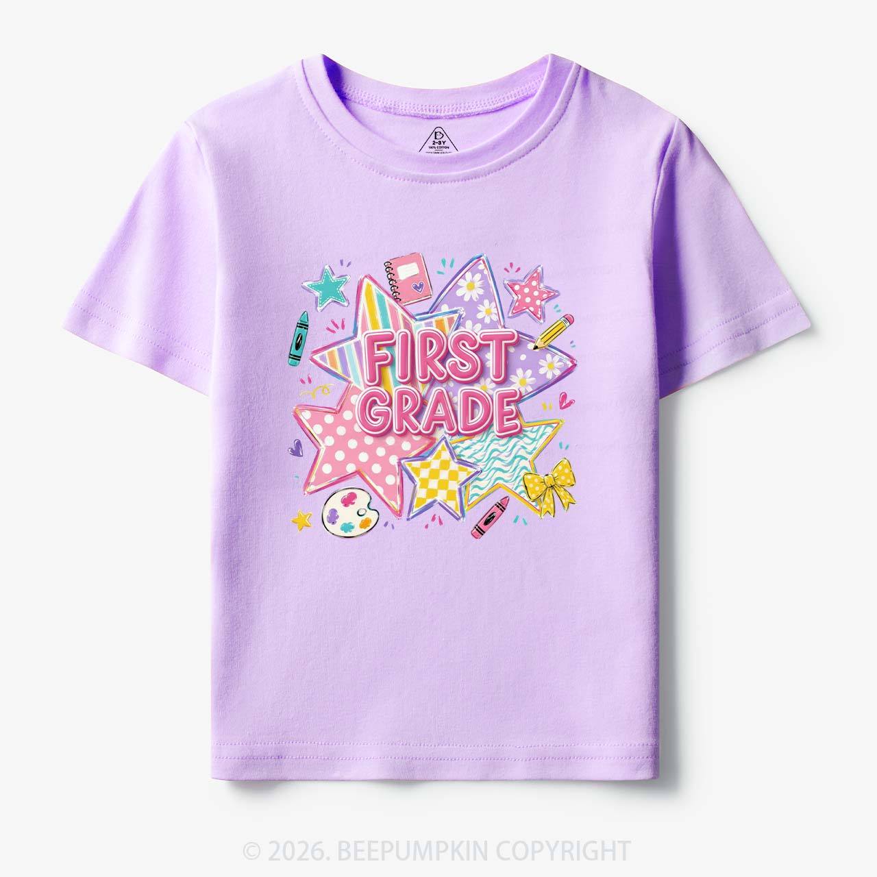 Striped Starburst Pre-K To Fourth Grade Toddler&Kid's Tees