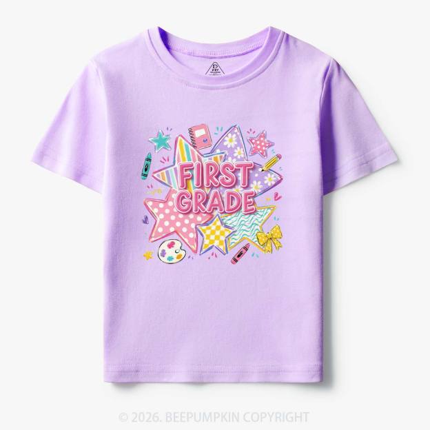 Striped Starburst Pre-K To Fourth Grade Toddler&Kid's Tees