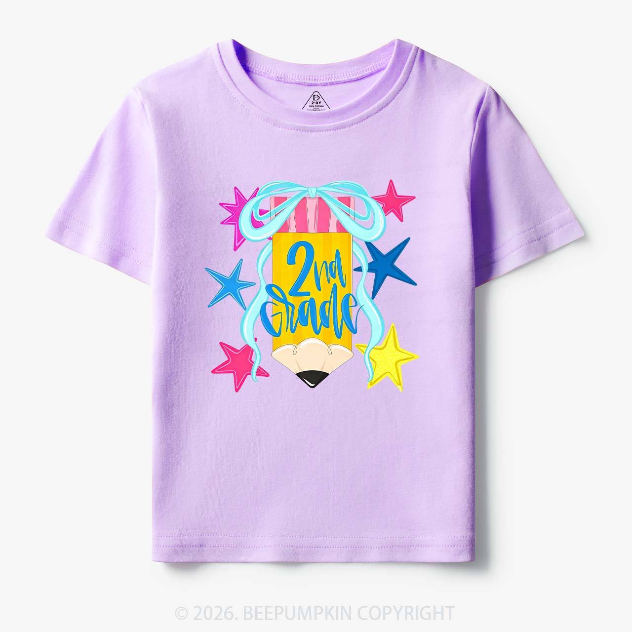 Sparkly Grade Star Pencil Back to School Toddler&Kid's Tees