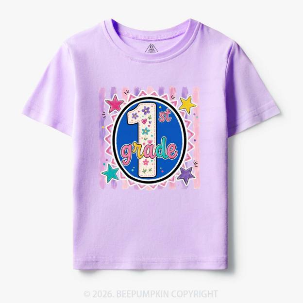 Colorful Grade Star Rainbow Back to School Toddler&Kid's Tees