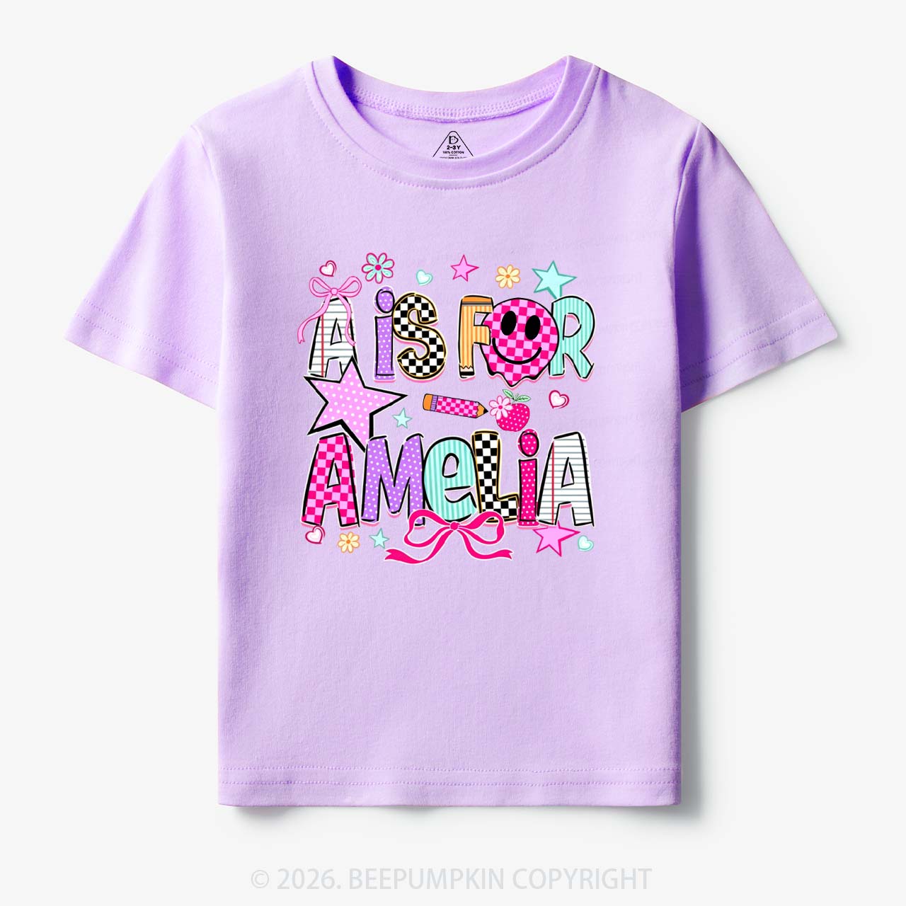 Personalized Letter Is For Name Colorful Toddler&Kid's Tees