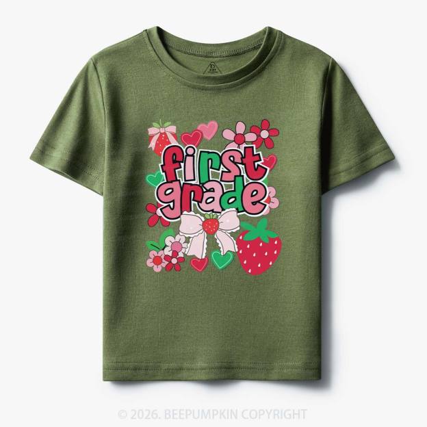 First Grade Strawberries Back to School Toddler&Kid's Tees