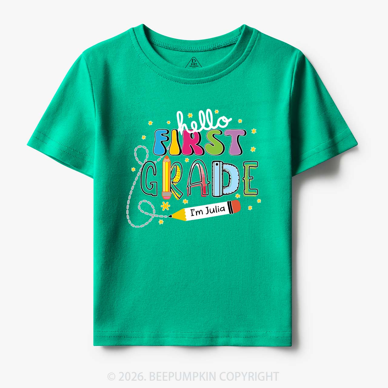 Hello First Grade I'm XXX Back To School Kids Shirt