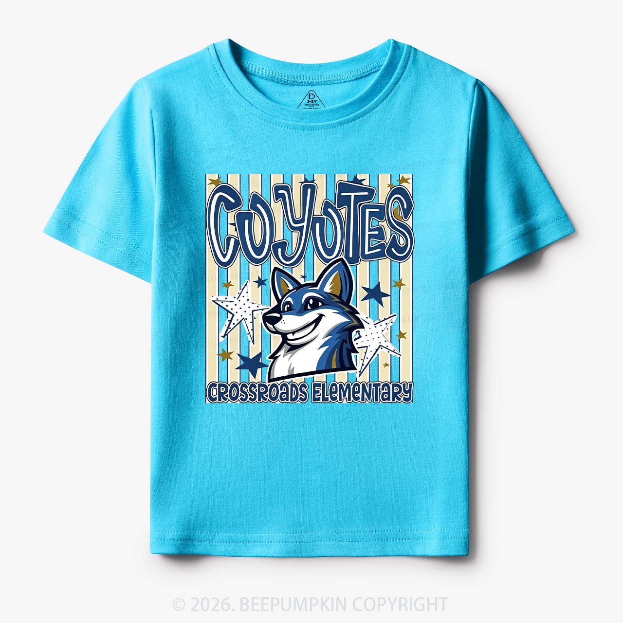 Personalized School Name Mascot Team Spirit Toddler&Kid's Tees