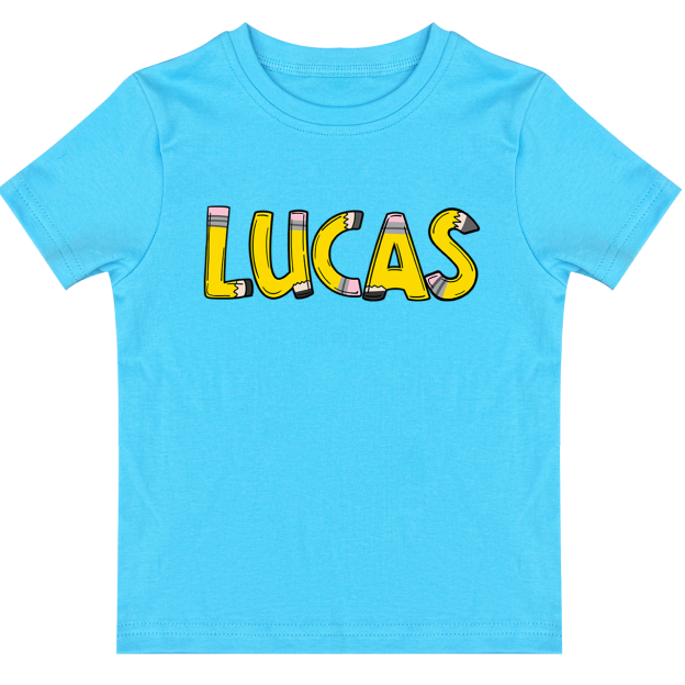 Personalized Pencil Back To School Toddler Shirts