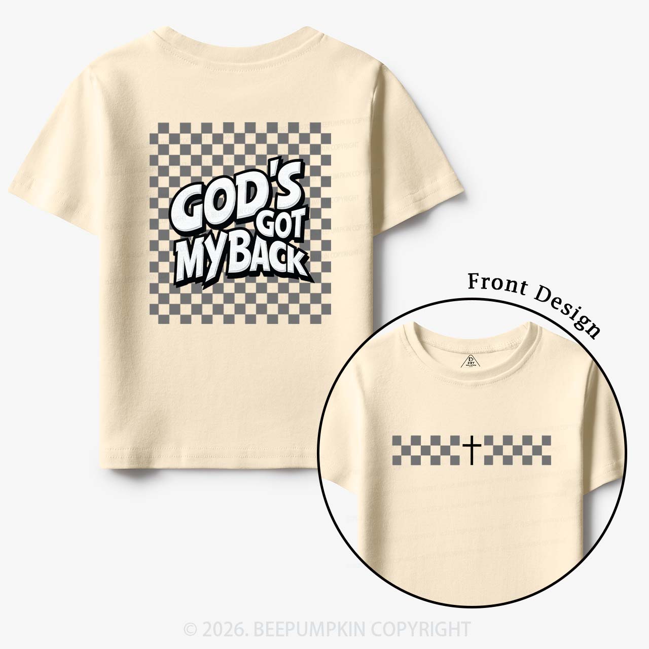 God's Got My Back Christian Toddler&Kid's Tees