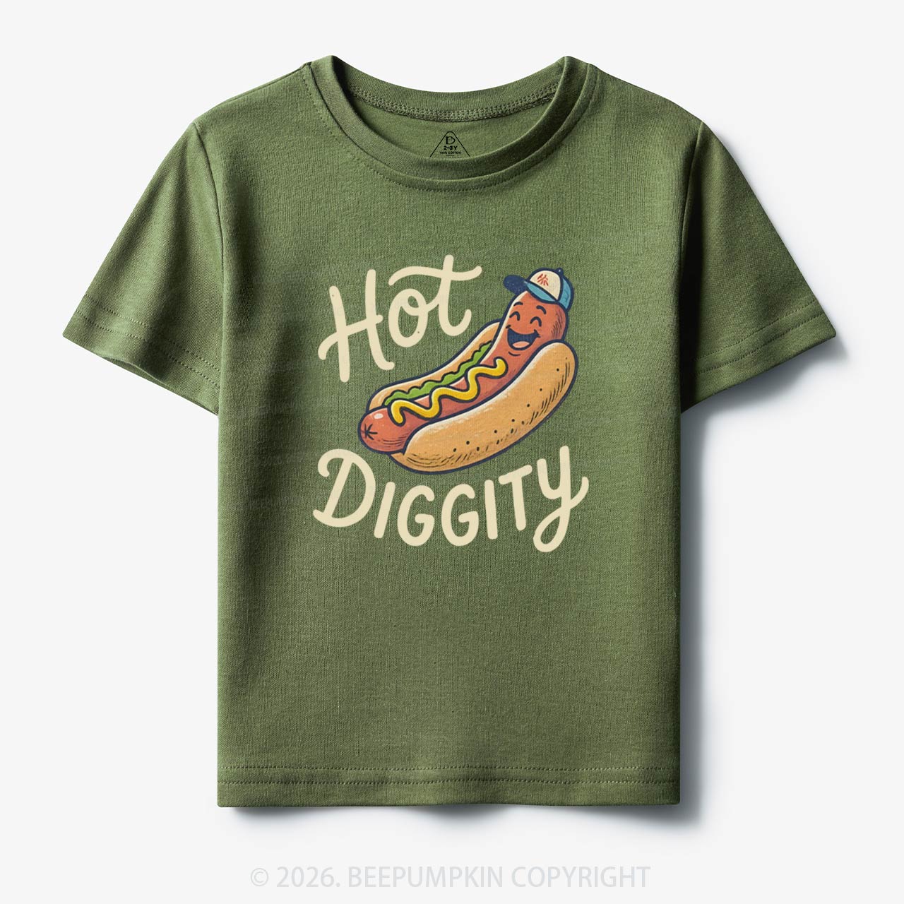 Hot Diggity Funny Hot Dog Retro Toddler&Kid's Tees
