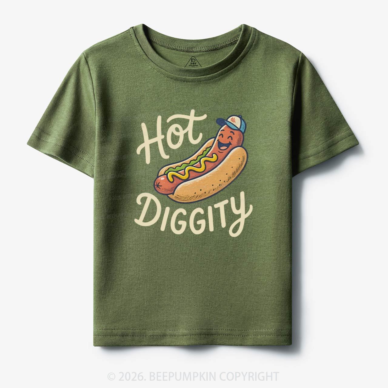 Hot Diggity Funny Hot Dog Retro Toddler&Kid's Tees