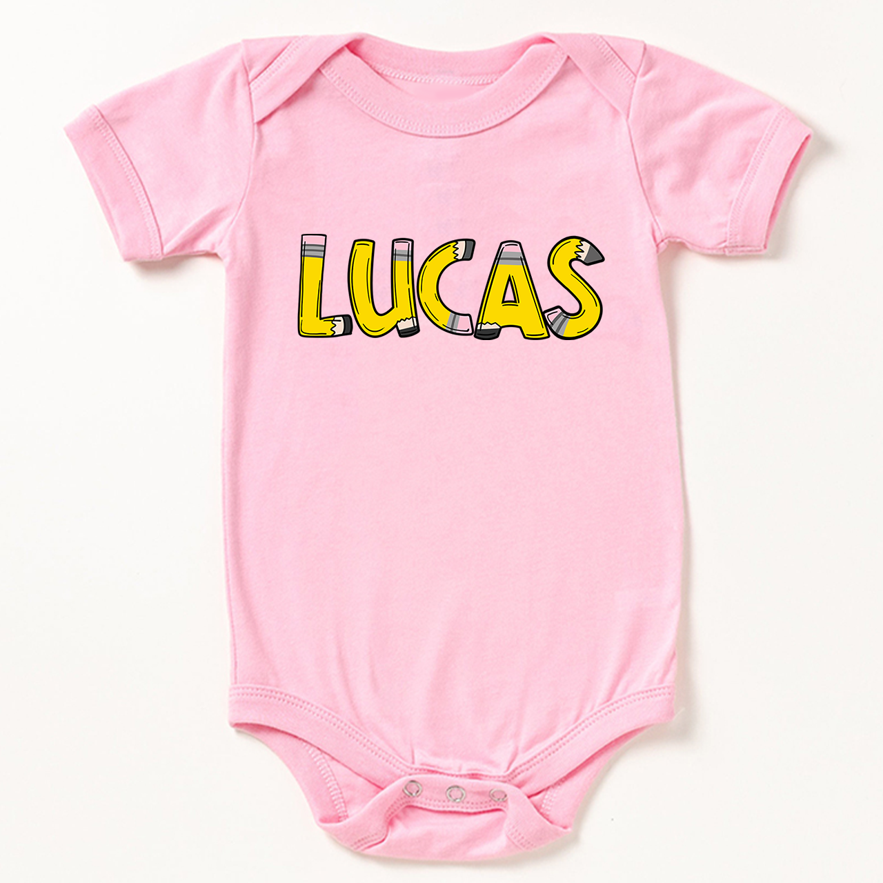 Personalized Pencil Back To School Bodysuit For Baby 