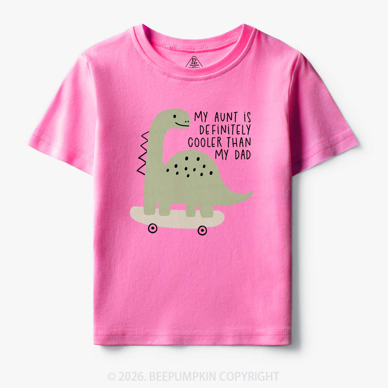 Dino My Aunt Is Cooler Than My Dad Toddler&Kid's Tees