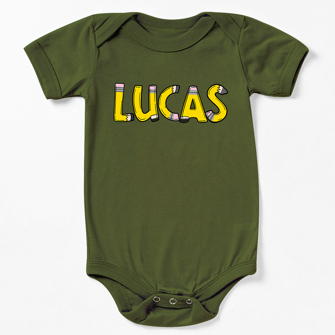 Personalized Pencil Back To School Bodysuit For Baby 