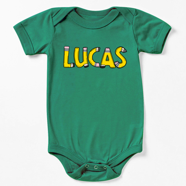 Personalized Pencil Back To School Bodysuit For Baby 