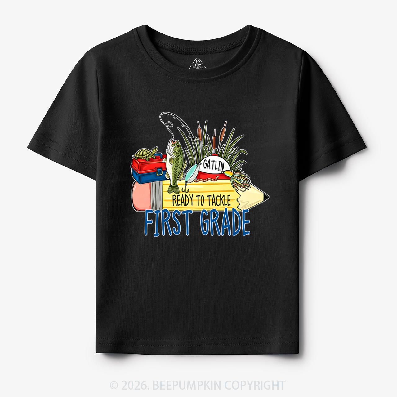 Personalized Fish Pencil Back To School Toddler&Kid's Tees