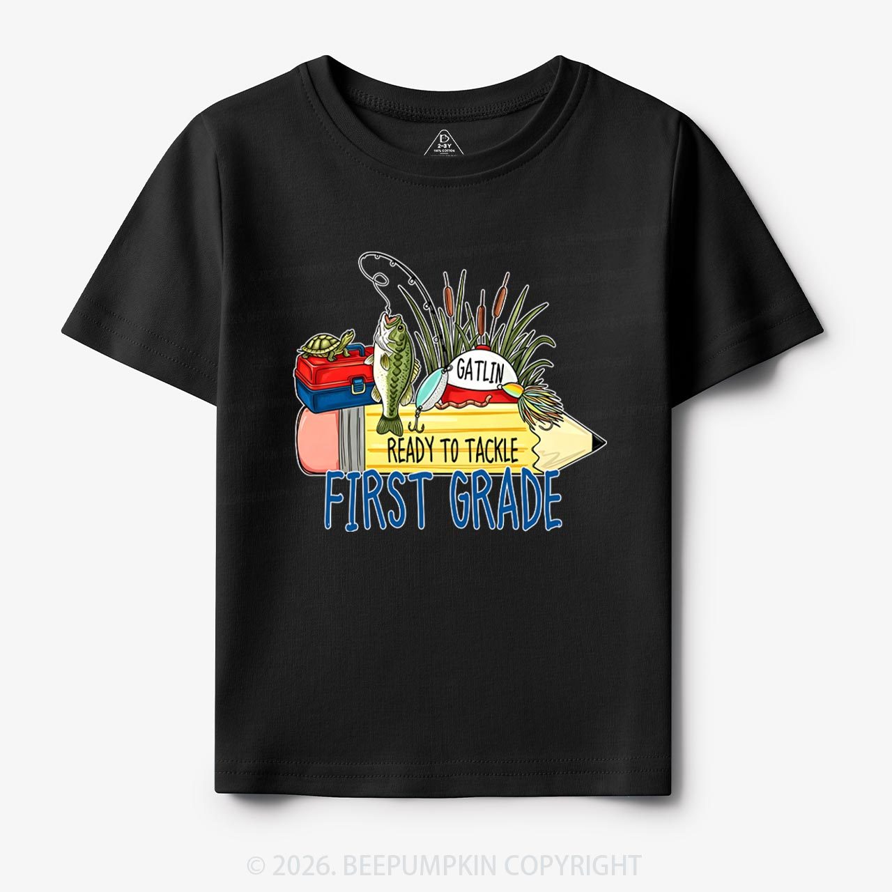 Personalized Fish Pencil Back To School Toddler&Kid's Tees