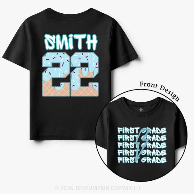 Personalized Blue Lightning Grade Toddler&Kid's Tees Beepumpkin
