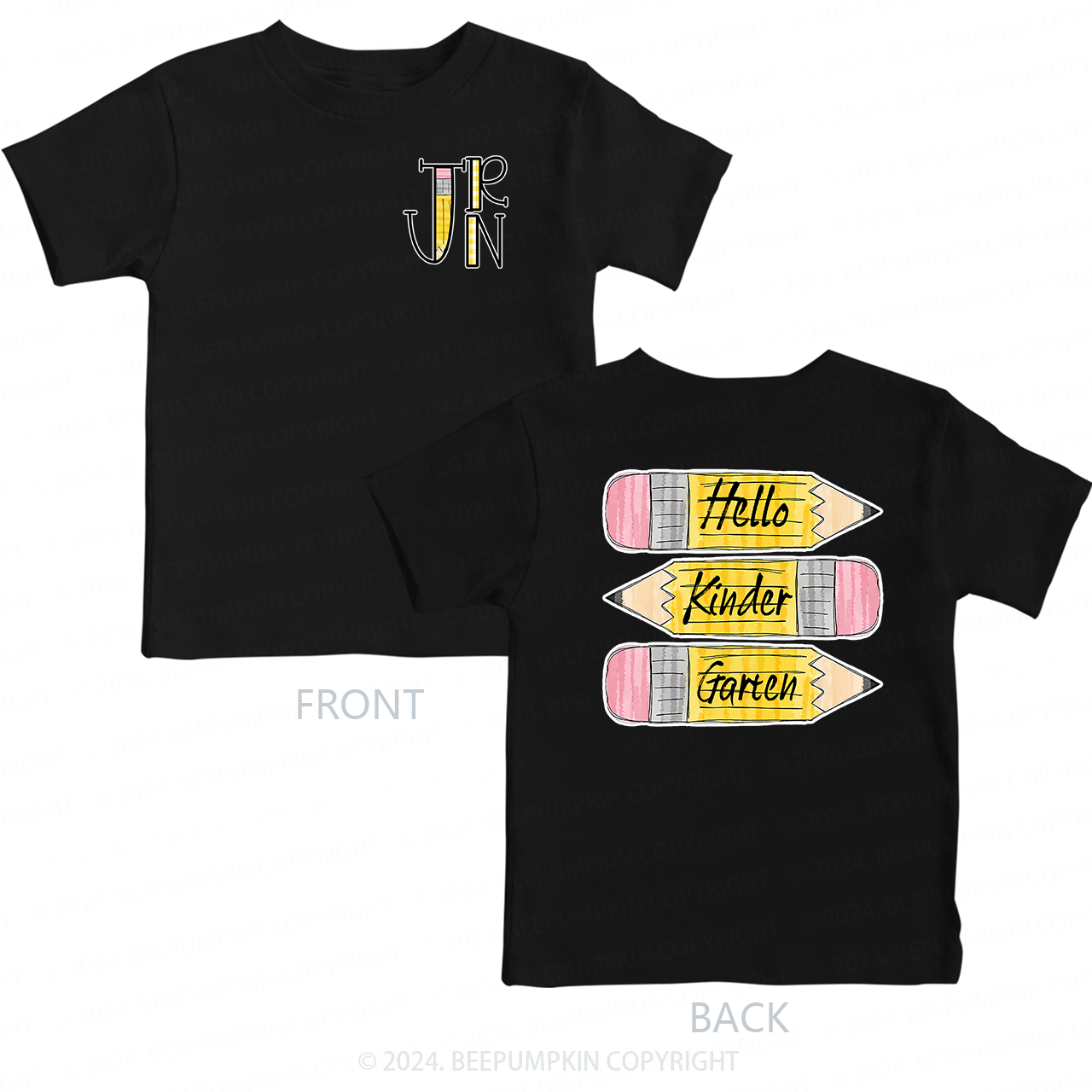 Personalized Hello Kinder Garten Toddler Shirts