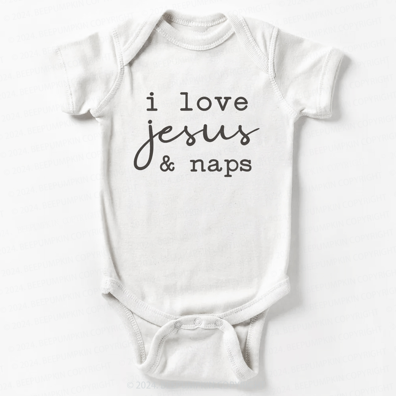 I Love Jesus And Naps Bodysuit For Baby