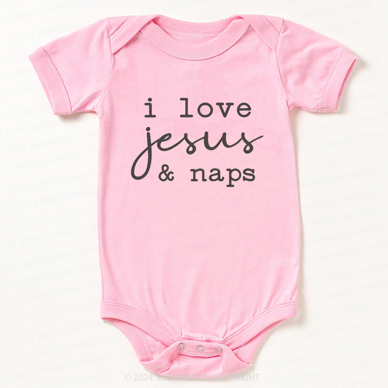 I Love Jesus And Naps Bodysuit For Baby