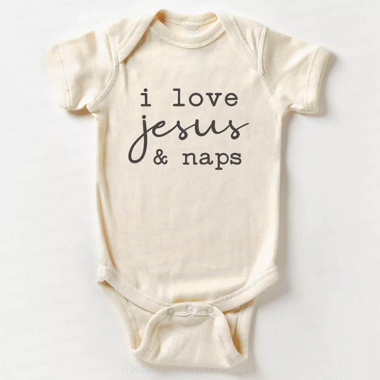 I Love Jesus And Naps Bodysuit For Baby