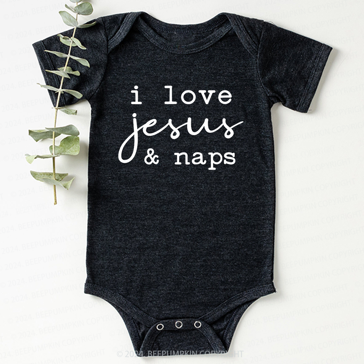 I Love Jesus And Naps Bodysuit For Baby