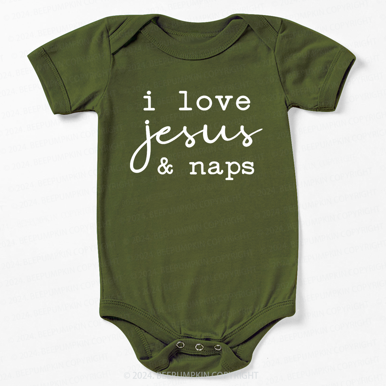 I Love Jesus And Naps Bodysuit For Baby