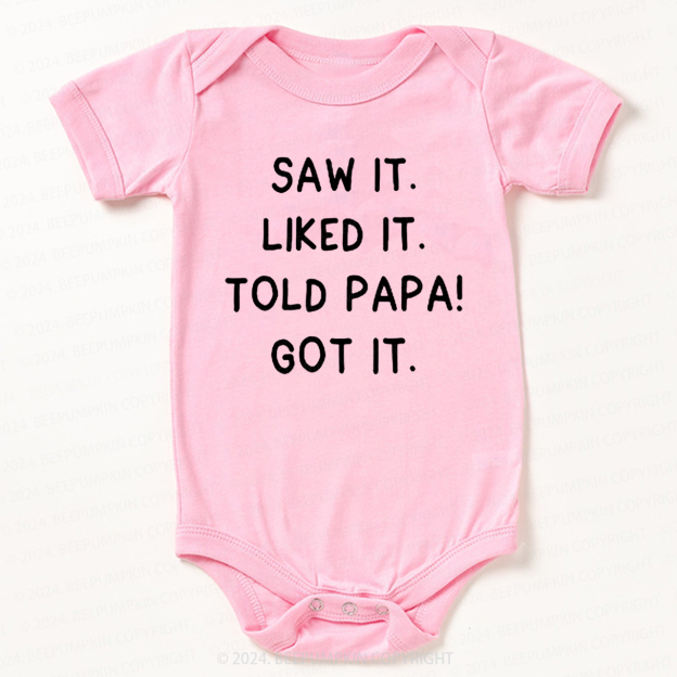 Saw It Liked It Bodysuit For Baby
