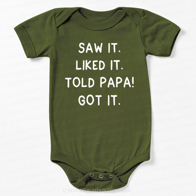 Saw It Liked It Bodysuit For Baby