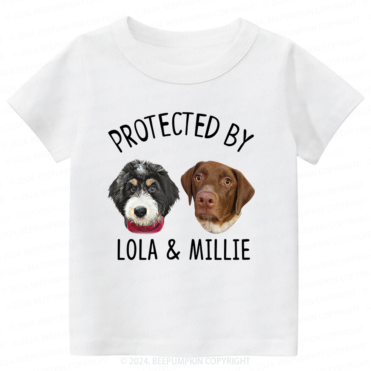 Personalized Digital Dogs And Cats Toddler&Kids Tees 