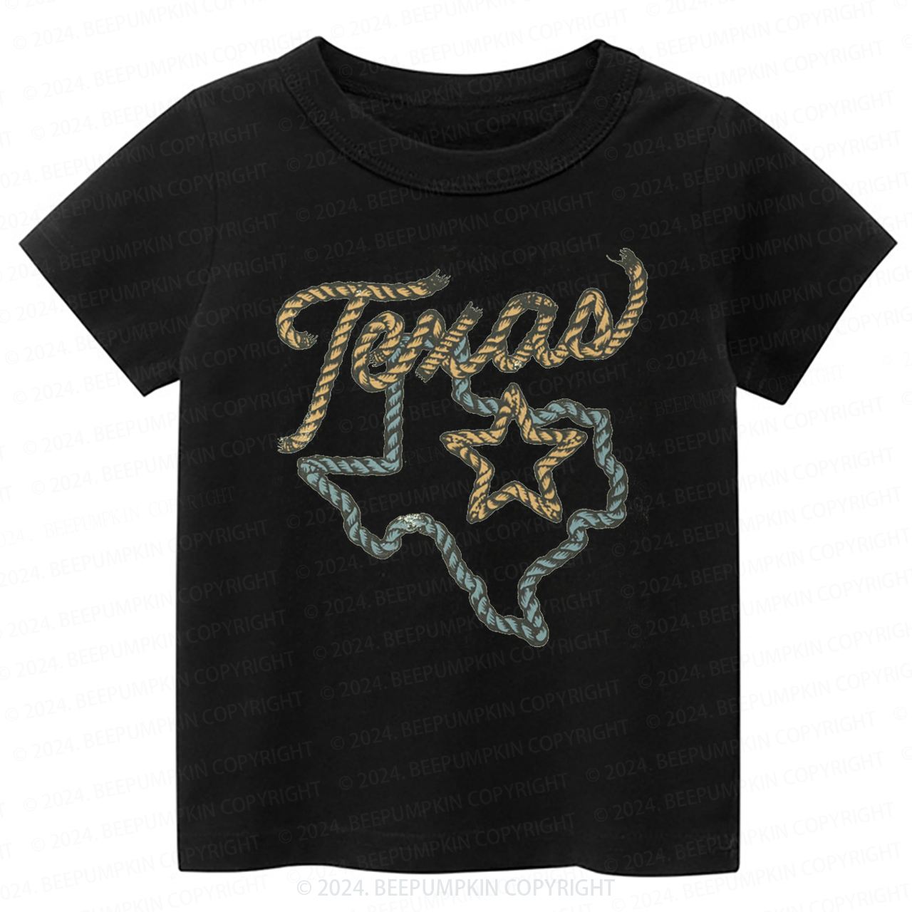 State Of Texas Cowboy Rope Toddler&Kids Tees  