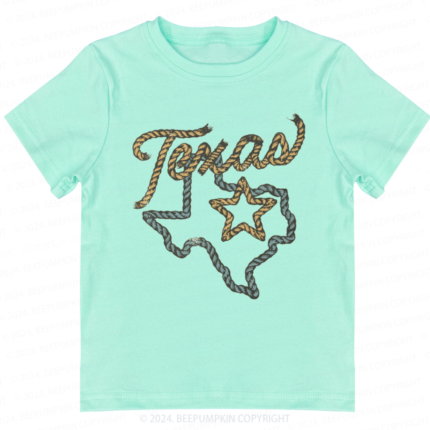 State Of Texas Cowboy Rope Toddler&Kids Tees  