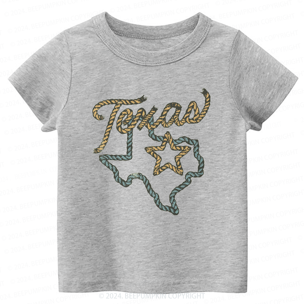 State Of Texas Cowboy Rope Toddler&Kids Tees  