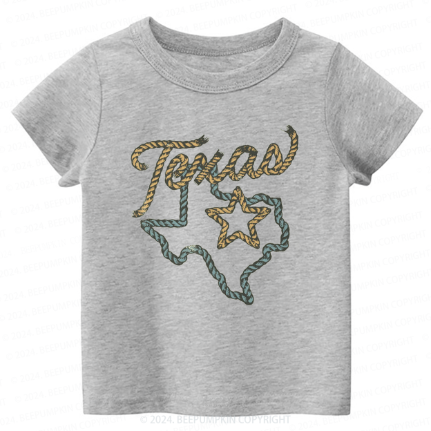 State Of Texas Cowboy Rope Toddler&Kids Tees  