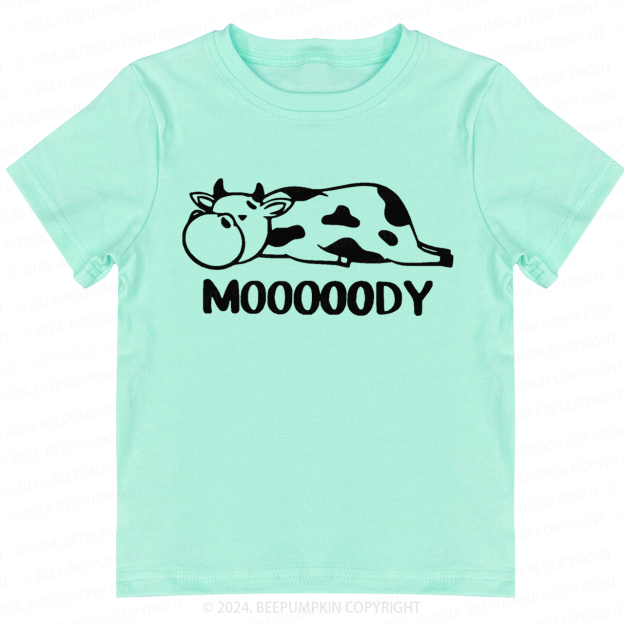 Mooooody Cow Toddler&Kids Tees  