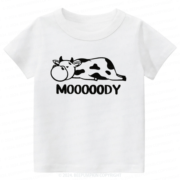 Mooooody Cow Toddler&Kids Tees  