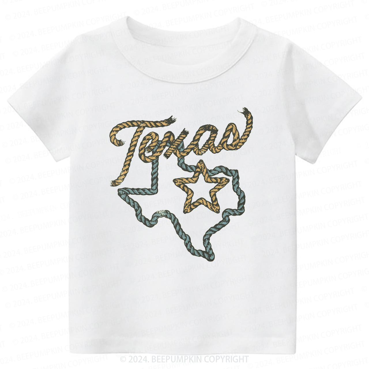 State Of Texas Cowboy Rope Toddler&Kids Tees  