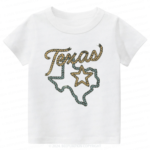 State Of Texas Cowboy Rope Toddler&Kids Tees  