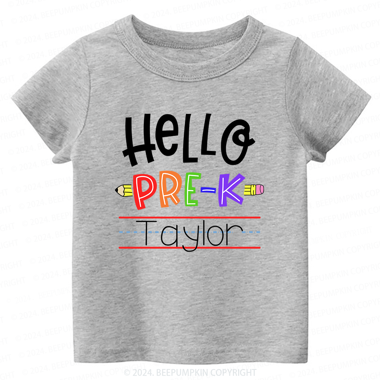 Personalized Hello Pre-k Shirt Back to School