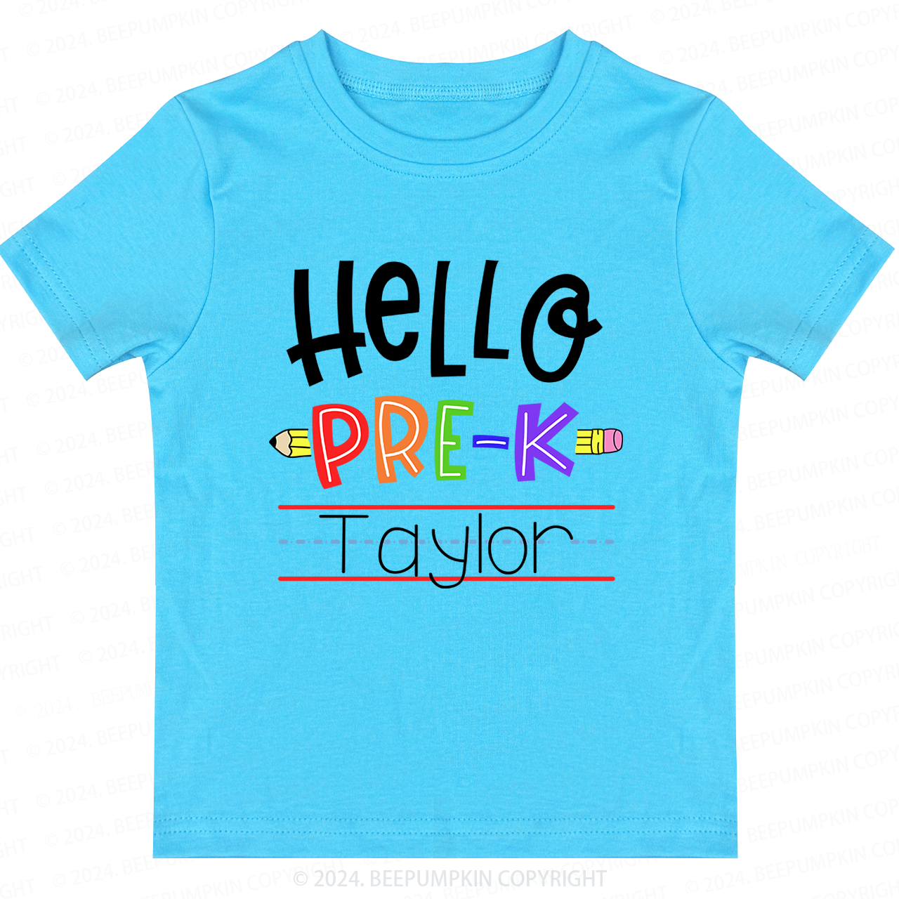Personalized Hello Pre-k Shirt Back to School