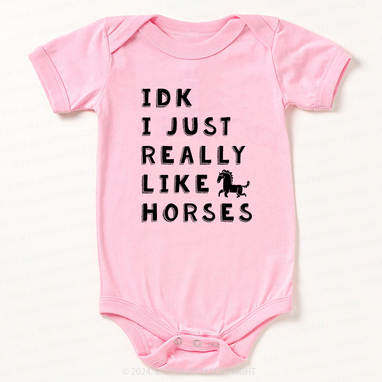 IDK I Just Really Like Horses Bodysuit For Baby 7