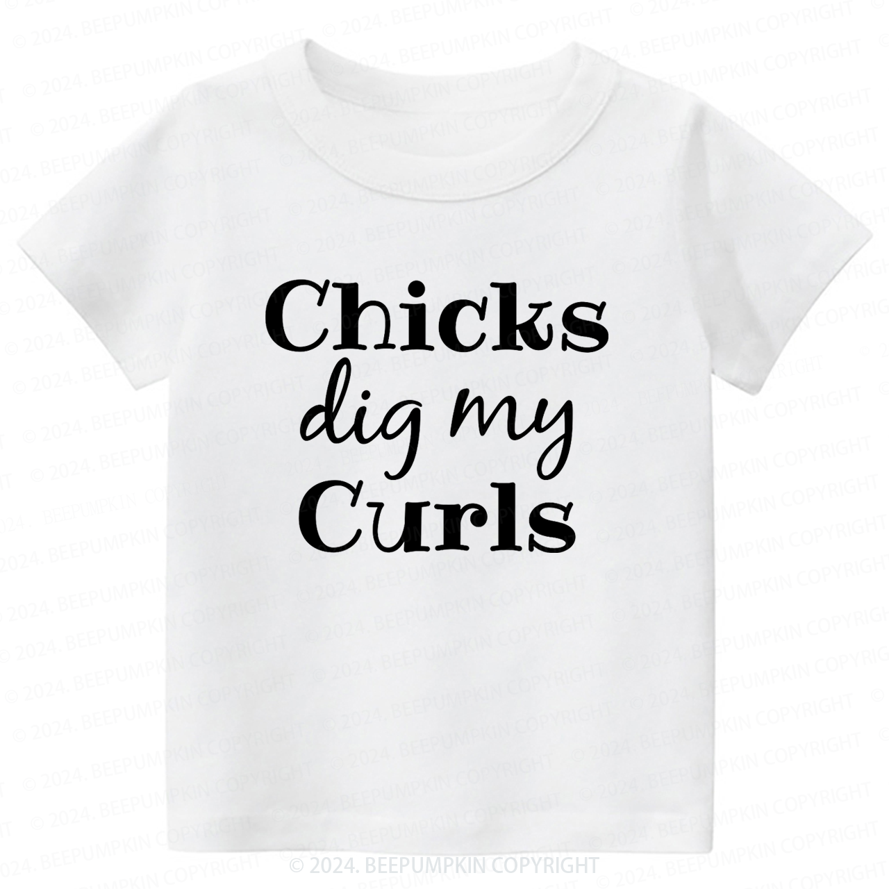 Chicks Dig My Curls Toddler&Kids Tees 7