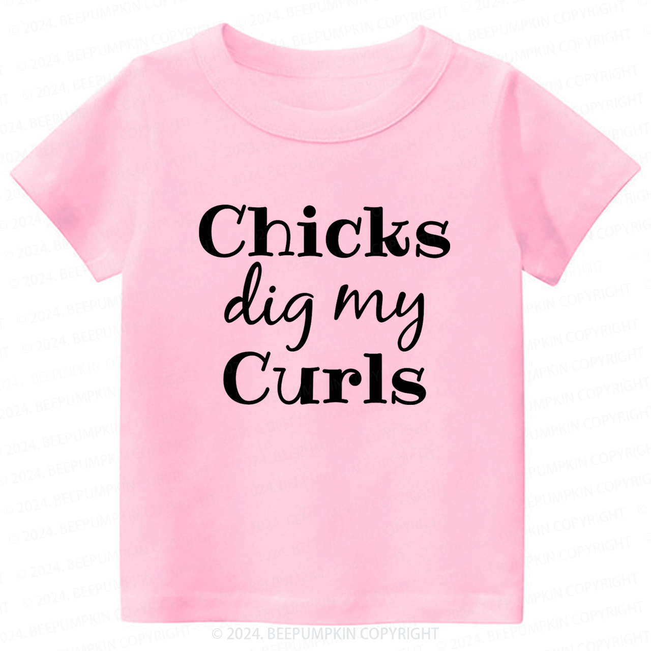 Chicks Dig My Curls Toddler&Kids Tees 7