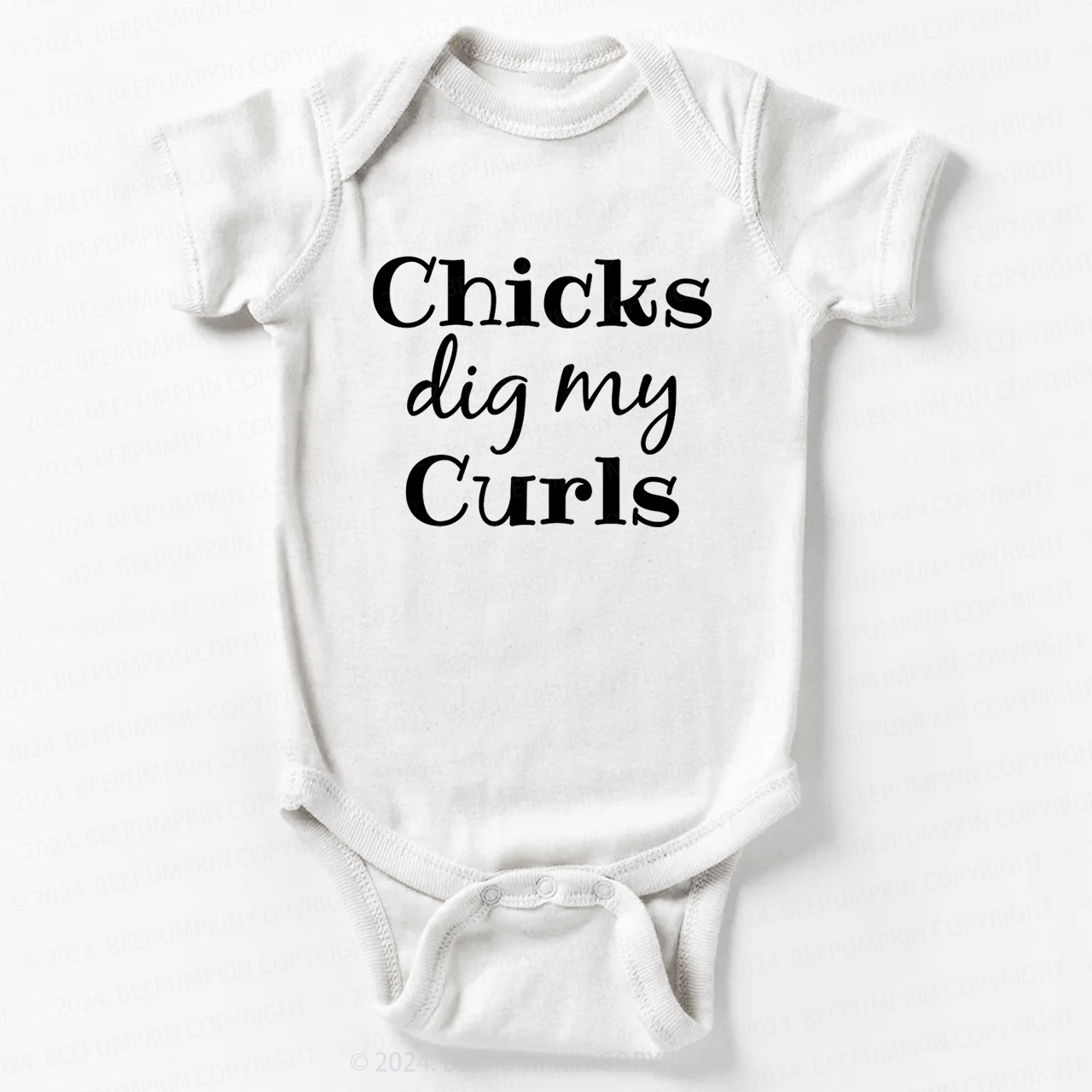 Chicks Dig My Curls Bodysuit For Baby 7