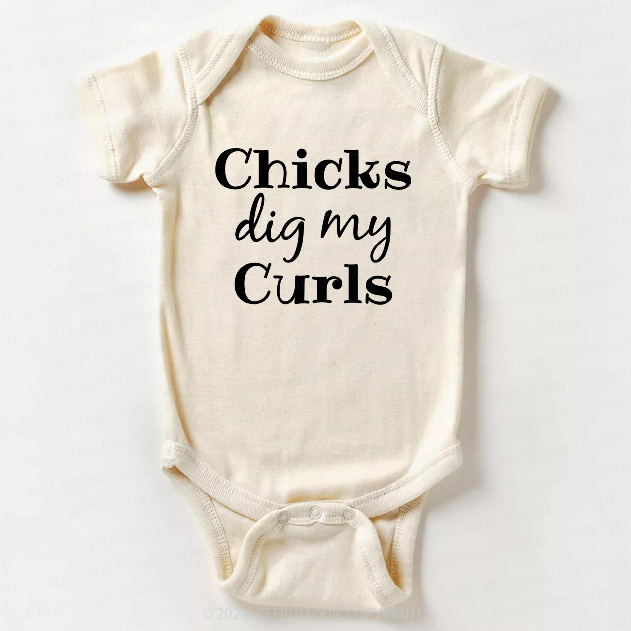 Chicks Dig My Curls Bodysuit For Baby 7