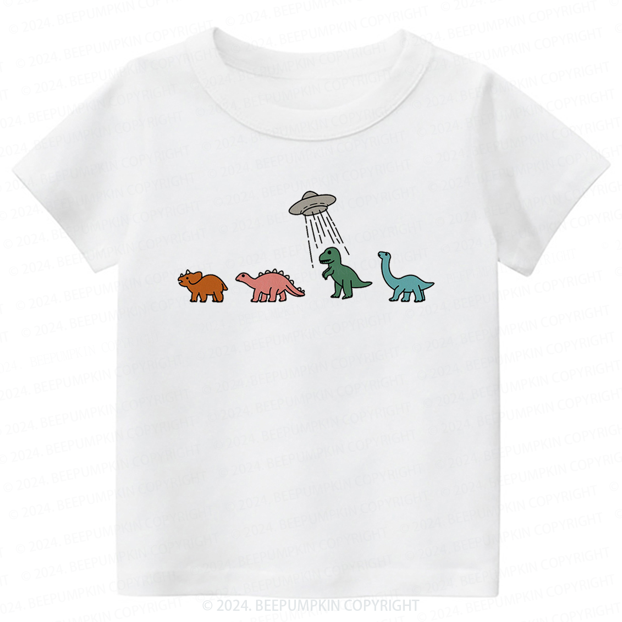 Spaceship And Dinosaurs Toddler&Kids Tees 