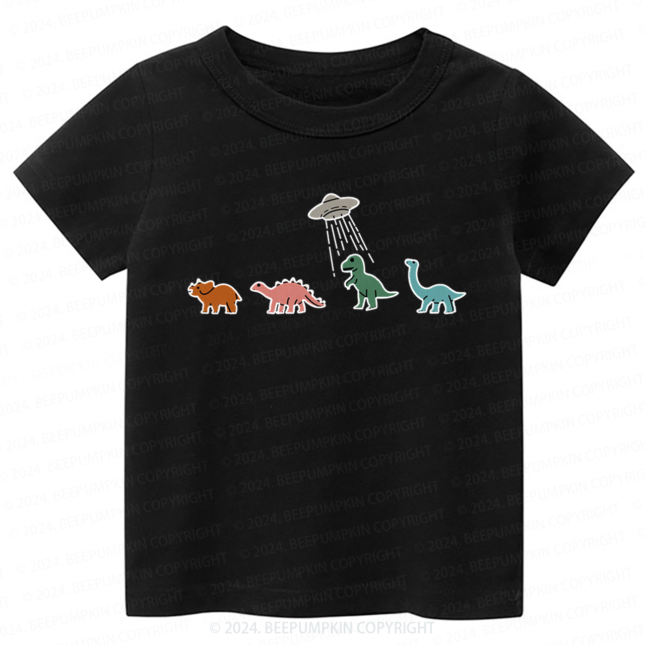 Spaceship And Dinosaurs Toddler&Kids Tees 