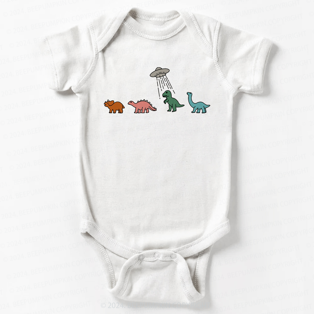 Spaceship And Dinosaurs Bodysuit For Baby 