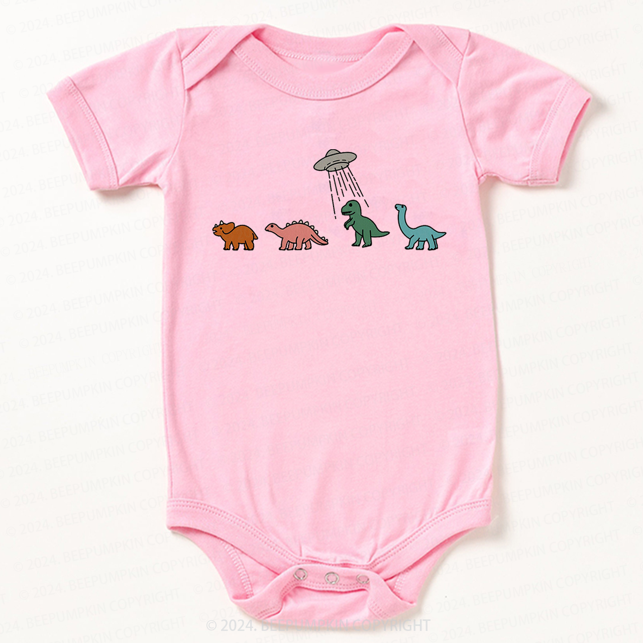 Spaceship And Dinosaurs Bodysuit For Baby 