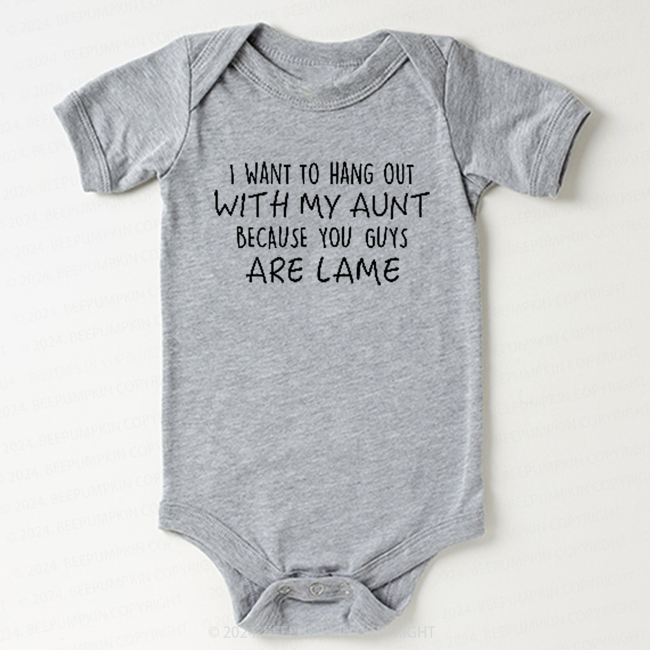 I Want Hang Out with My Aunt Bodysuit For Baby 7